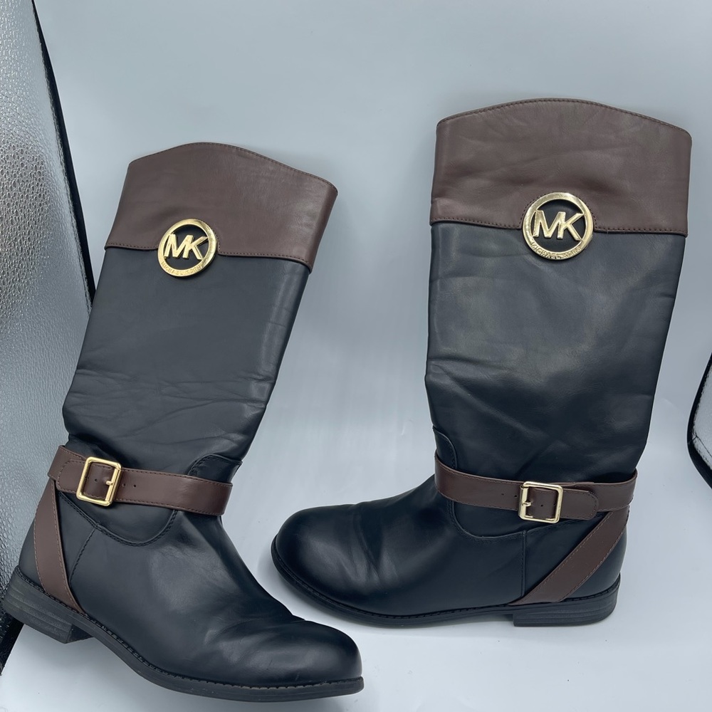 Michael Michael Kors black brown girls tall boot size 3
